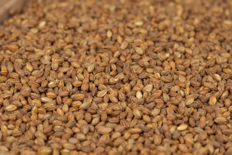 Close-up of cumin seeds being harvested and processed in a traditional Middle Eastern setting
