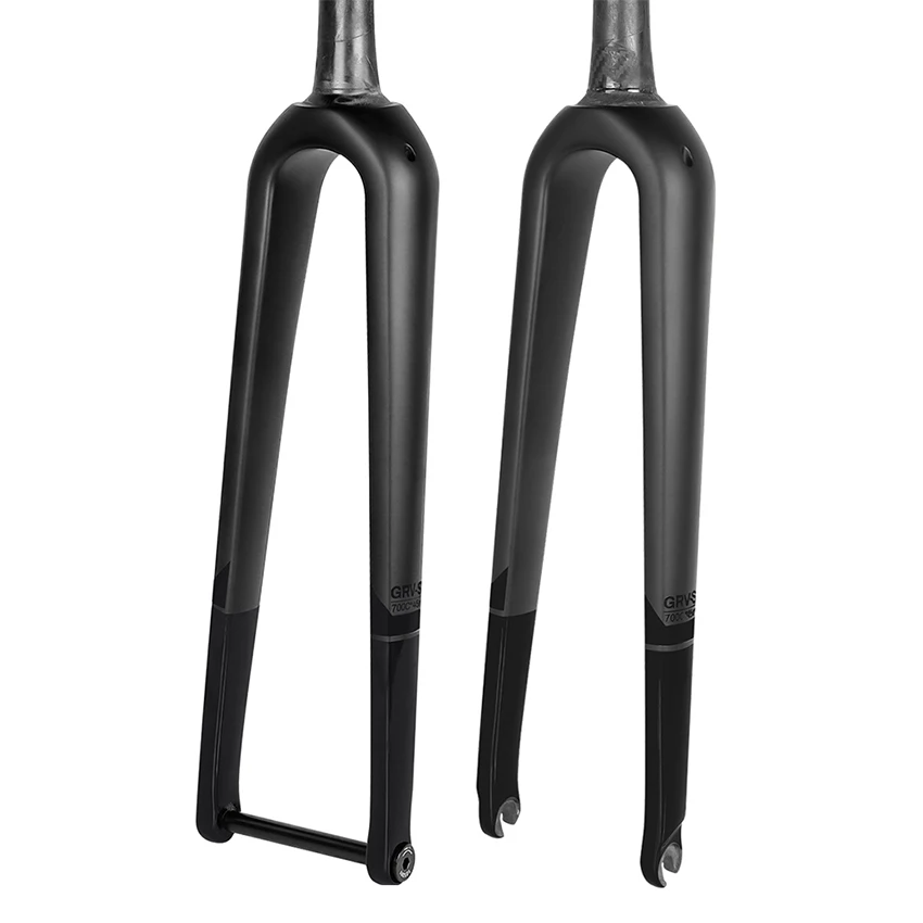 

Toseek 1-1/8" Internal routing gravel bike forks cycling black matte bicycle forks 700c tapered rigid fork carbon road bike, Black matt