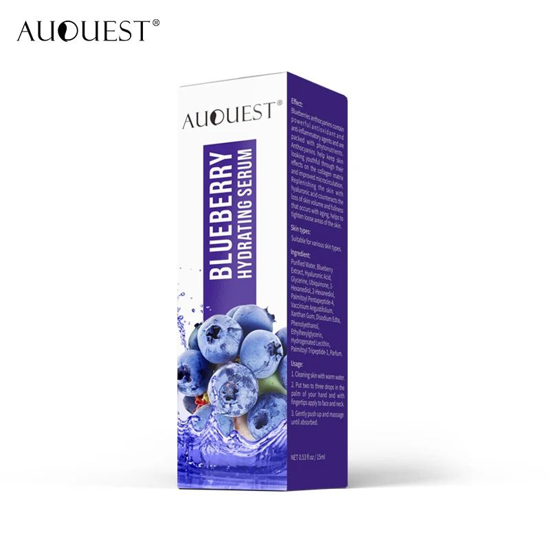 

Hottest selling! Anti-wrinkle Hyaluronic Acid Blueberry serum pore shirnkle Face Serum Skin Care, Purple