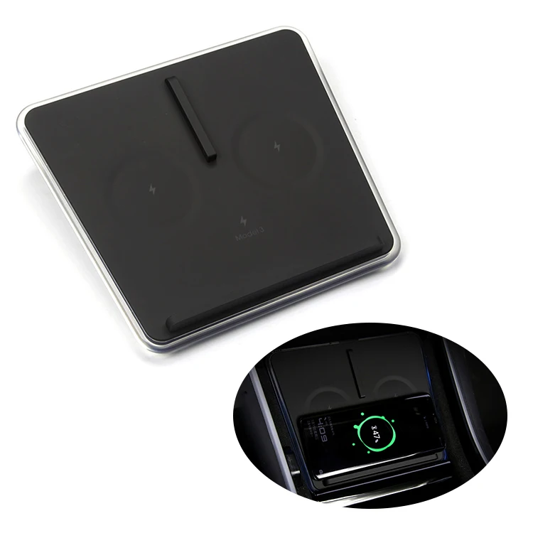 

accessories parts interior phone charger on-board charging pad for tesla model 3 wireless charger//