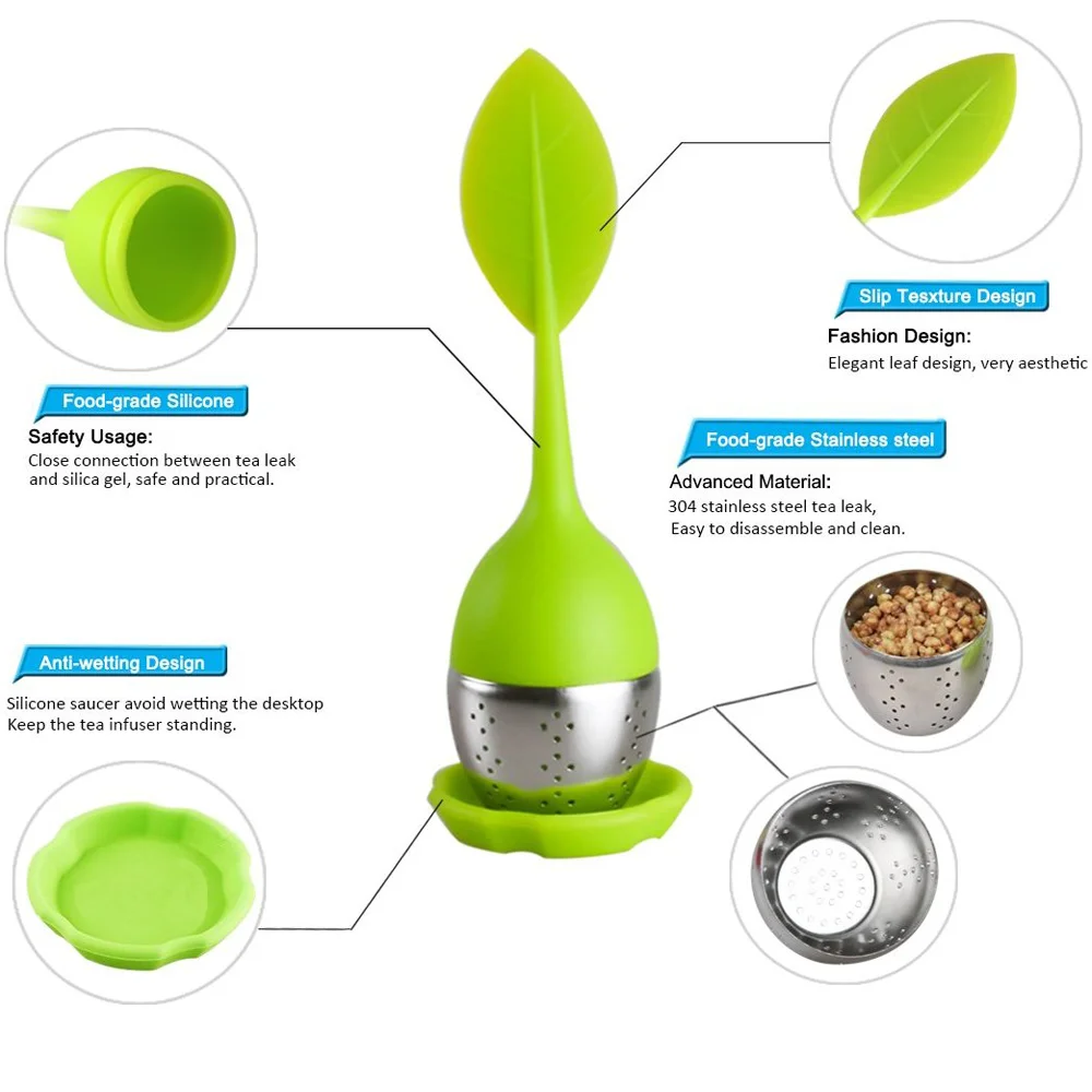 Wholesale Standard Silicon Handle Stainless Steel Tea Strainer Bpa Free