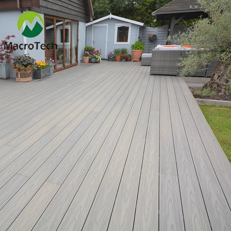 hot sell decking 145*22.5mm co-extrusion wood plastic composite flooring with 3D embossing