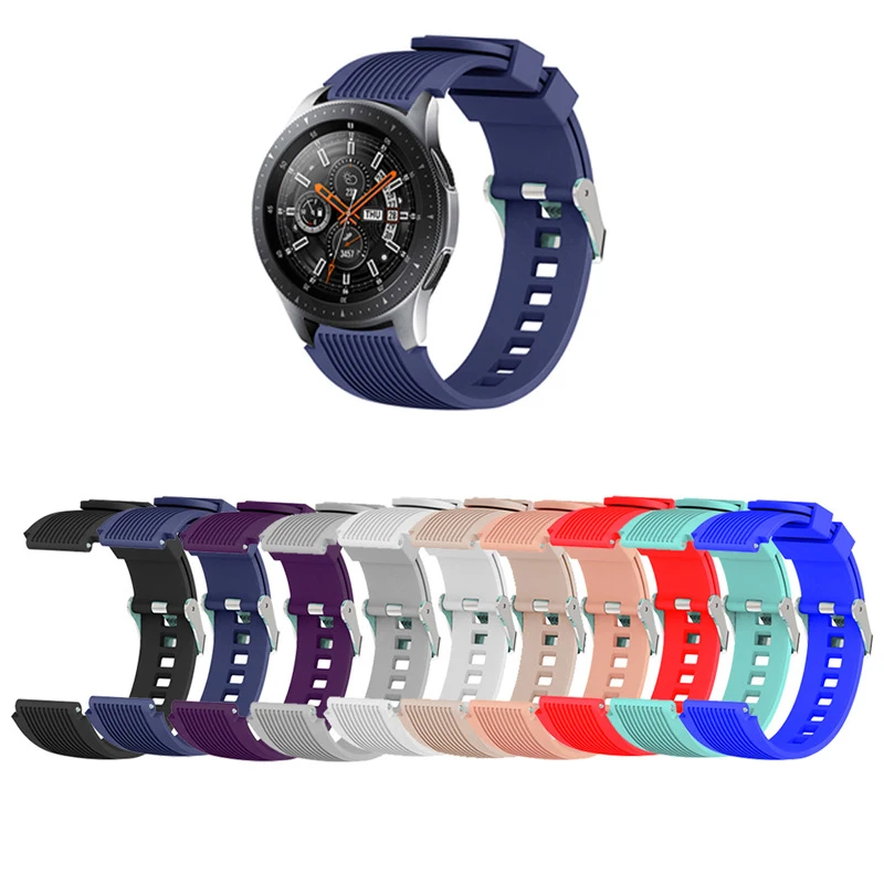 

BOORUI high quality eco-friendly 20mm and 22mm Universal Silicone Sport smart watch band for Samsung Galaxy watch, Mint green,khaki,light pink,purple