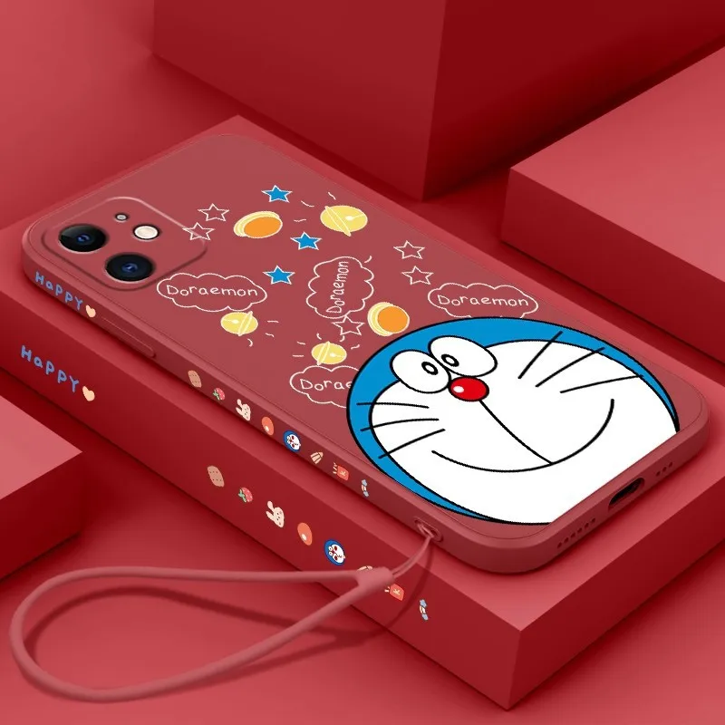 

Fashion Doraemon Shockproof silical pel Ultra-thin Cartoon back Cover Protective Mobile Phone Case For iPhone 11 12 Pro Max