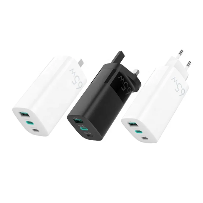 

65W GaN PD3.0 charger Fast Charging adapter wholesale, Black white