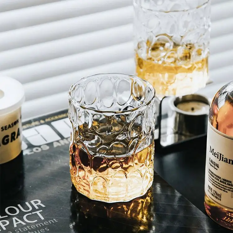 

Popular 300ml luxury real touch Clear glass cup custom transparent single wall glass