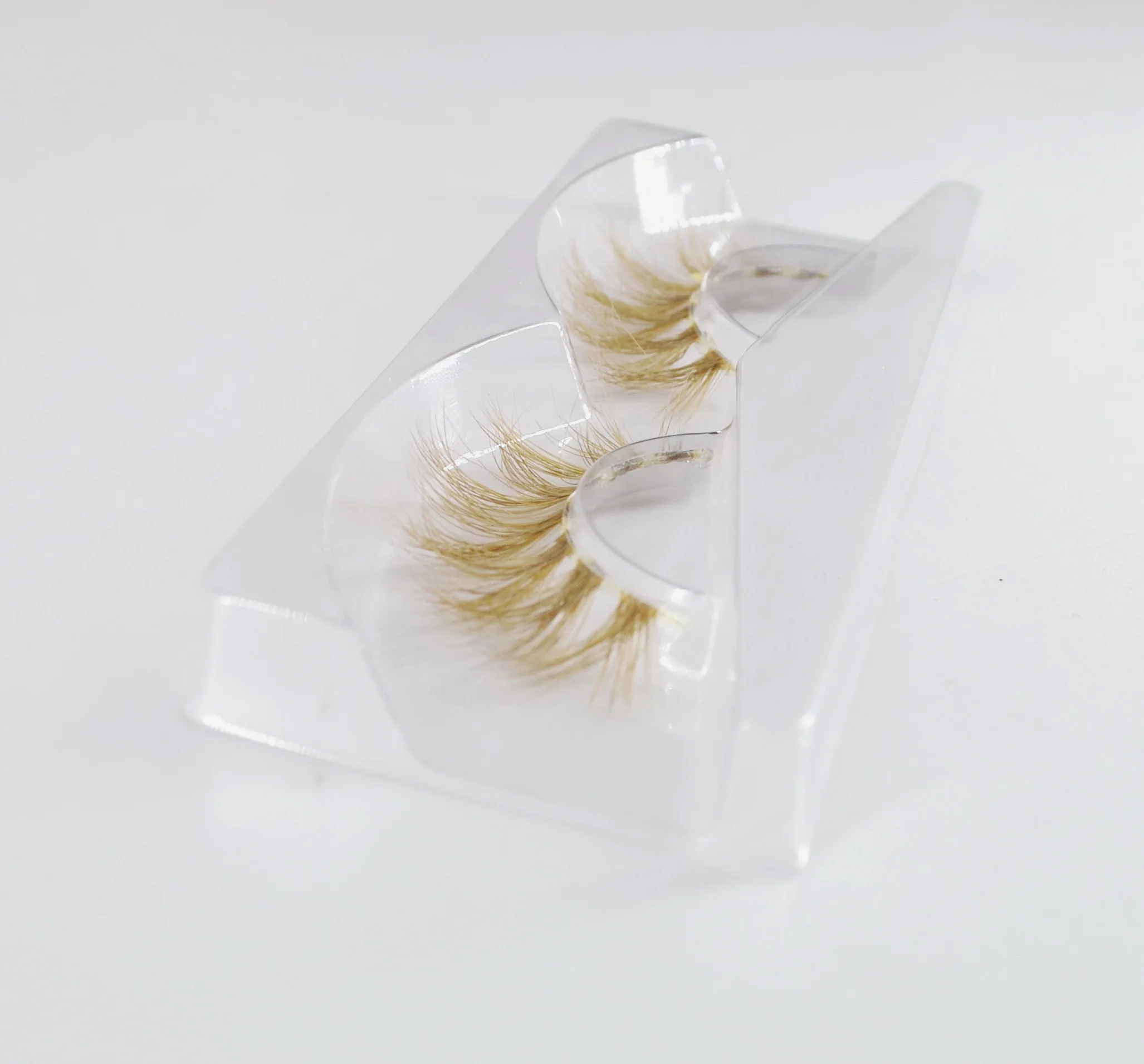 

Wholesale Long brown lashes thick blonde eyelashes private label packing