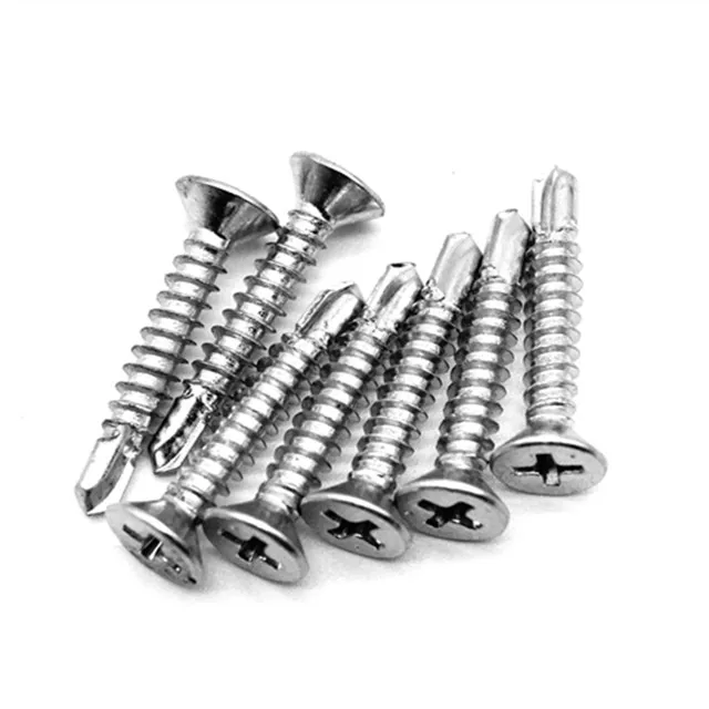 
1022A factory price white blue galvanized countersunk head self drilling screw 4.2*13 