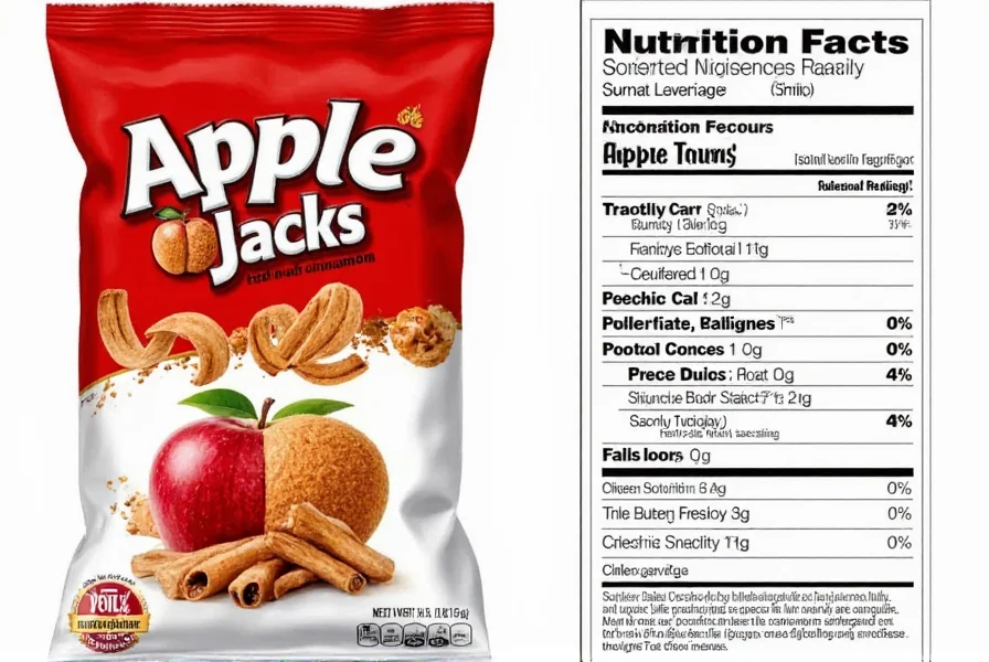 Close-up of Apple Jacks cereal showing reddish-brown pieces that contain cinnamon flavoring