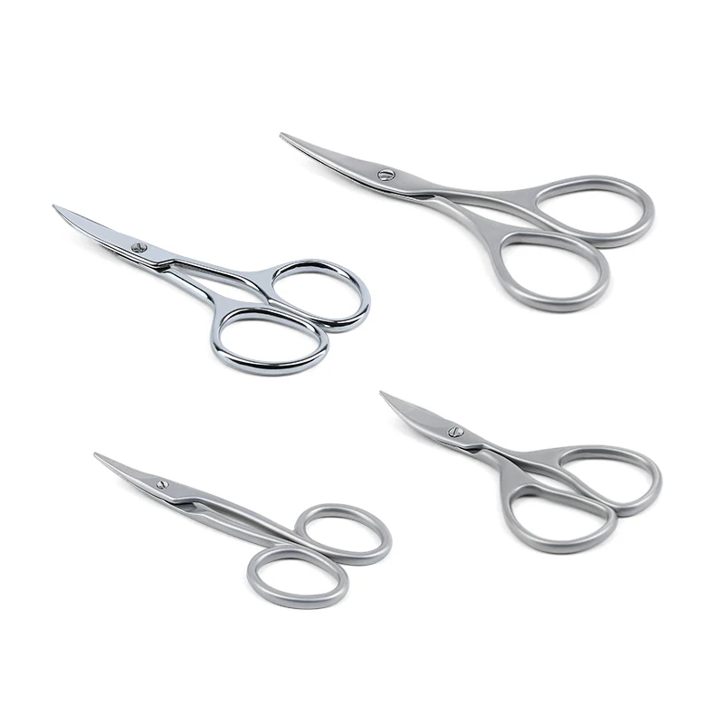 

High Quality Professional Russian Stainless Steel Finger Toe Curved Tip Nail Scissors for Manicure Nagelschere, Silver