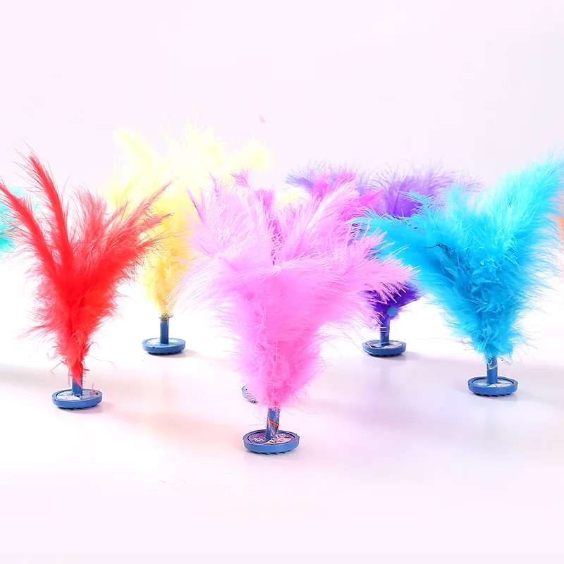 

Color feather shuttlecock training fitness special ball children's tendon base kindergarten shuttlecock, White