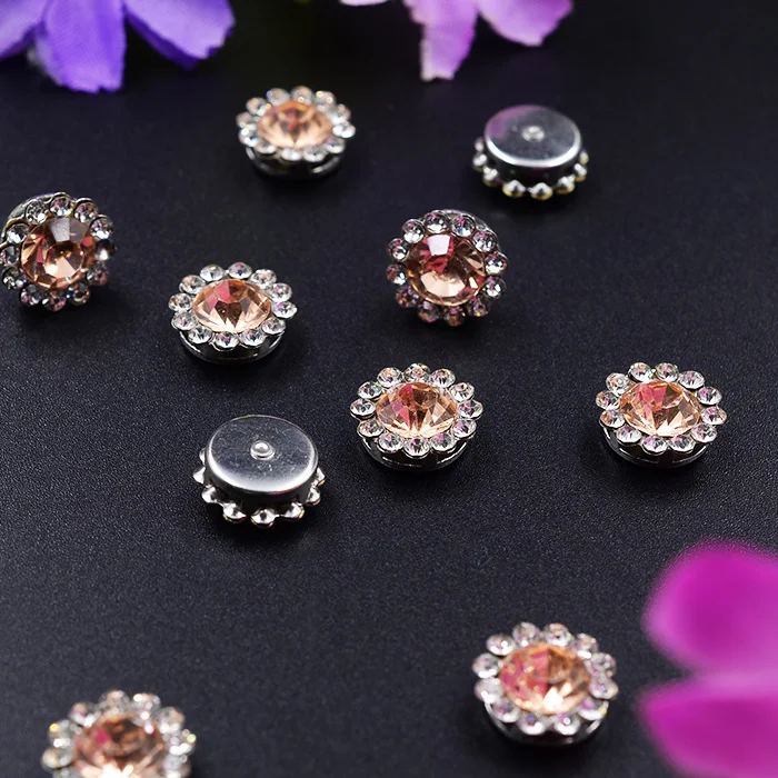 Sun flower claw set round crystal rhinestones for shoes