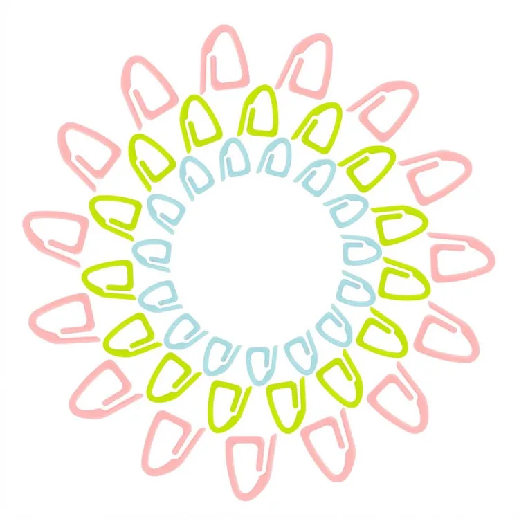 

3 Sizes 15pcs Plastic Knitting Tools Locking Stitch Markers Crochet Latch Knitting Tools Needle Clip Hook, Mixed color