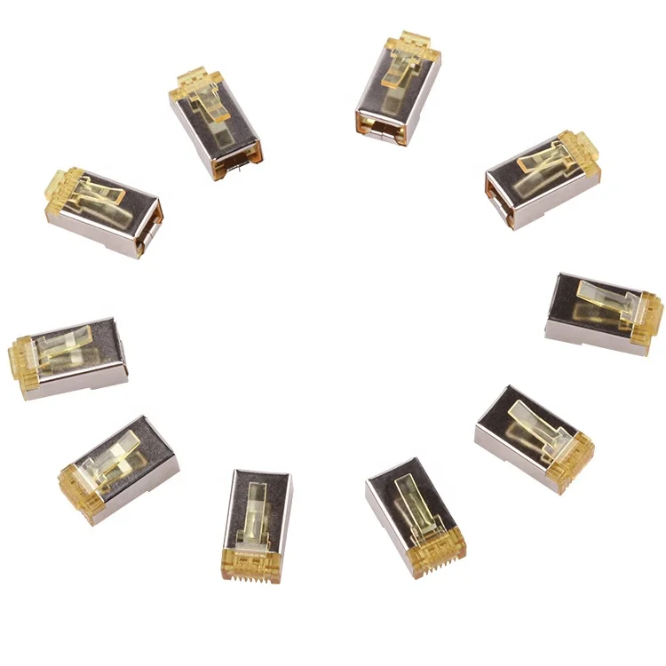 

1000pcs packing Cat6 Cat5e RJ45 Connector, Ethernet Cable Crimp Connectors FTP Network Plug, Transparent