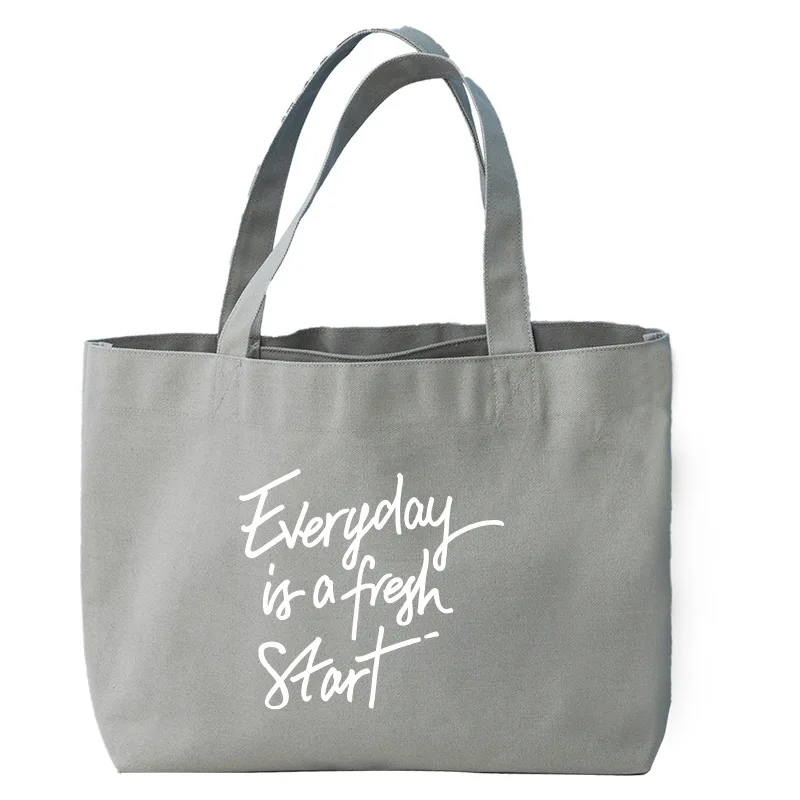 

Wholesale customize logo printing reusable luxury canvas shopping tote black cotton bag, Picture
