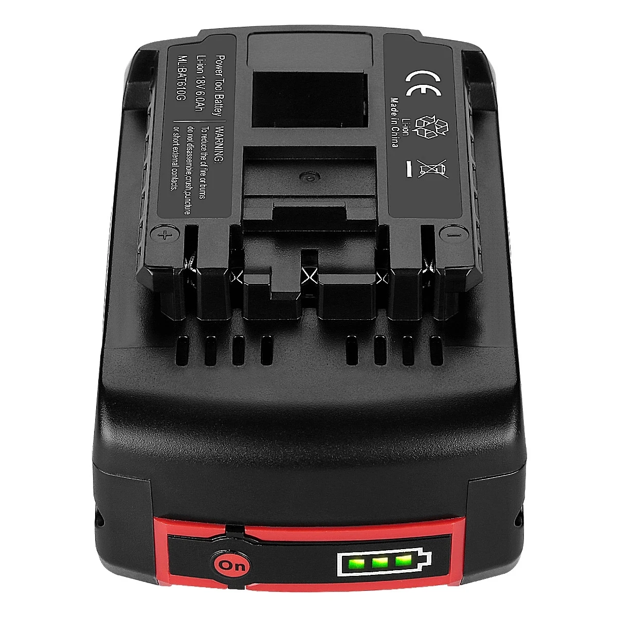 

18V Rechargeable Replacement Power Tool Battery for Bosch 4000mAh Li-ion battery BAT610G .BAT609, Black,red