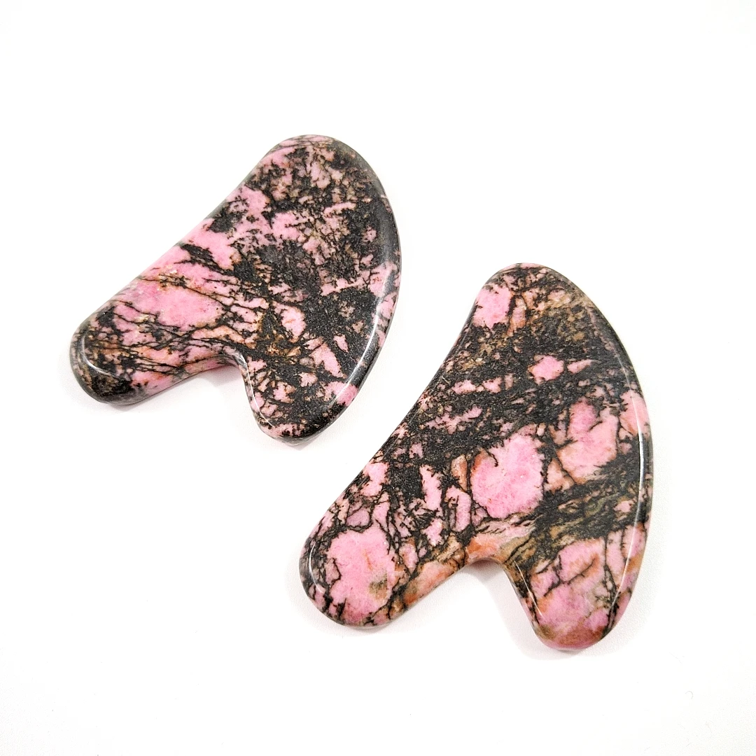 

Hottest item natural rhodonite jasper gua sha massage tool women beauty equipment