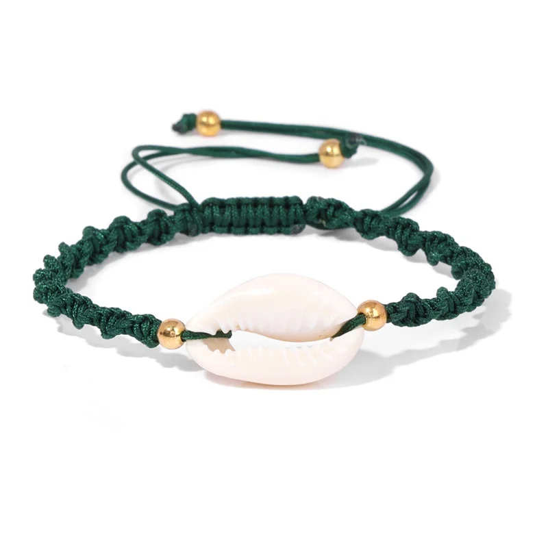 

Bohemian Colorful Rope Handcrafted Summer Beach Shell Bead Weaving Friendship Bracelet For Gifts