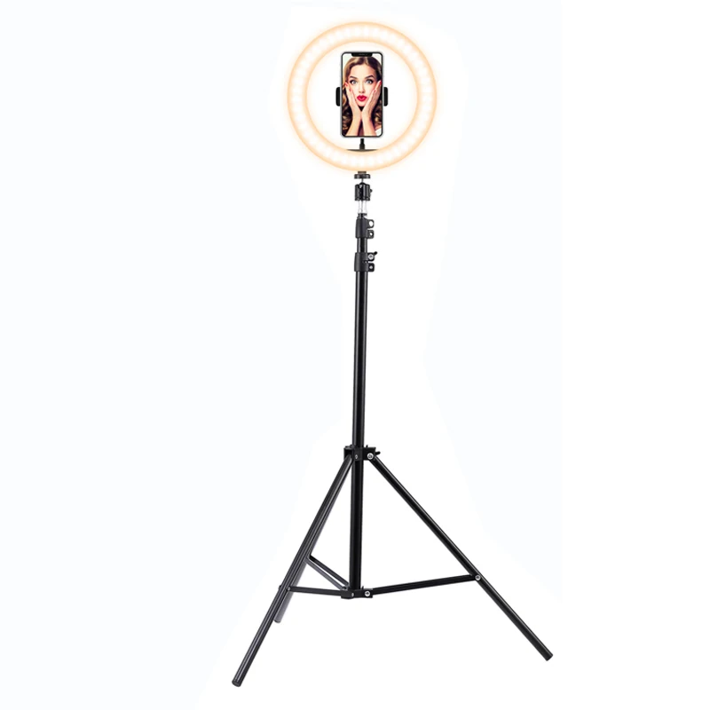 

6inch 8inch 10inch 12inch 14inch 18inch Led Circle Ring Light with Tripod Stand for Youtube Video Live Stream Makeup Photography, Black