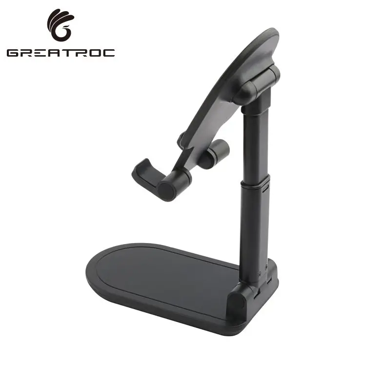 

Great roc soporte para celular foldable phone holder bracket hands free phone stand angle adjustable pocket smartphone holder, Black/white
