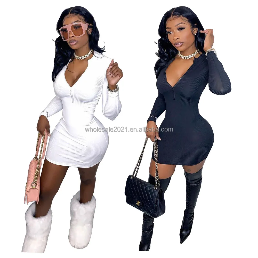 

Hot Sale Women's New Arrival Fashion Sexy Pit Striped Embroidered Zipper Sheath Dress High Quality Female Clothing Wholesale