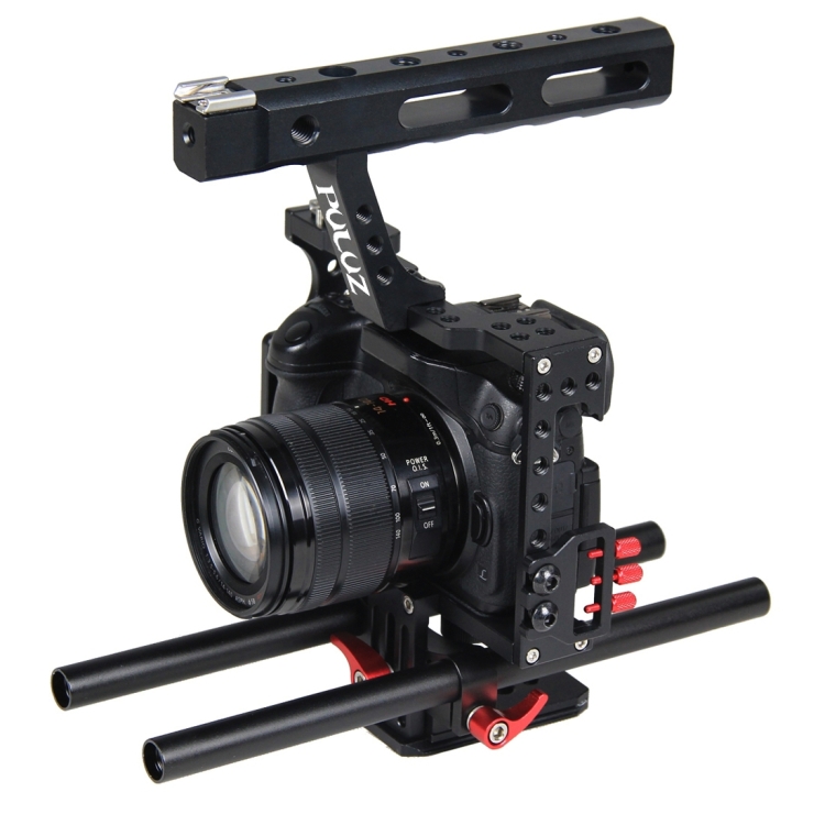 

PULUZ Professional Photography Equipment Camera Cage Aluminum Handle Stabilizer for Sony Camera