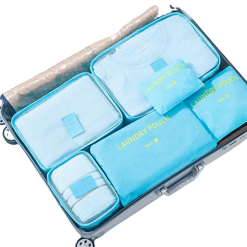 

6 PCS Fashion Compression Luggage Set Suitcase Organizers Travel Bag Personal Packing Cubes Travel Bag Organizer