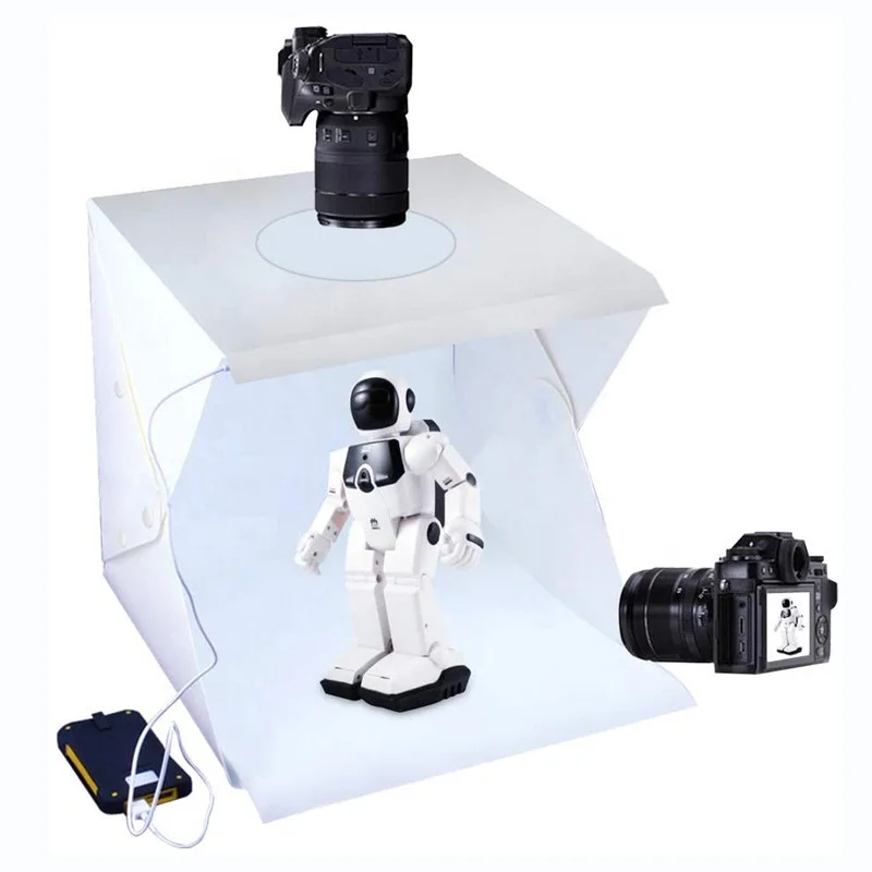 

Professional 40cm LED Portable Table Top Mini Foldable Photo Studio Light Box for Photography Shooting Tent Kit, White