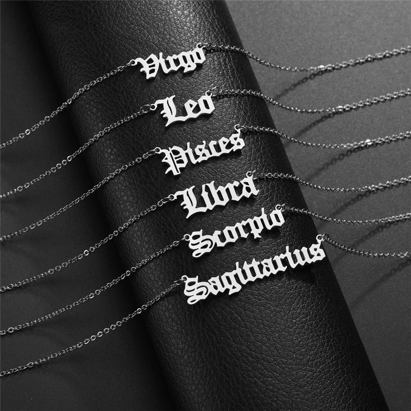 

Artilady 2021 Rose Gold Silver Horoscope 12 Zodiac Sign Charms Pendant Necklace Stainless Steel For Women Jewelry Gift