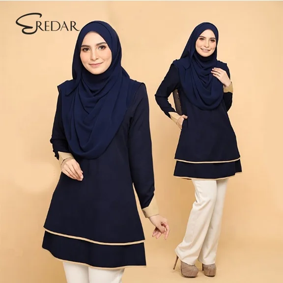 

Best quality plain muslimah shirt islamic clothing muslim blouse top, As pictures& customized