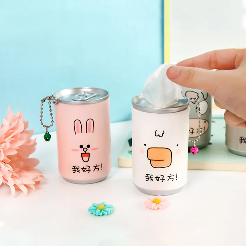 

With Keychain 30pcs Canisters Wet Tissues Mini Carton Can Sanitary Skin Care Cleaning Wet Wipes