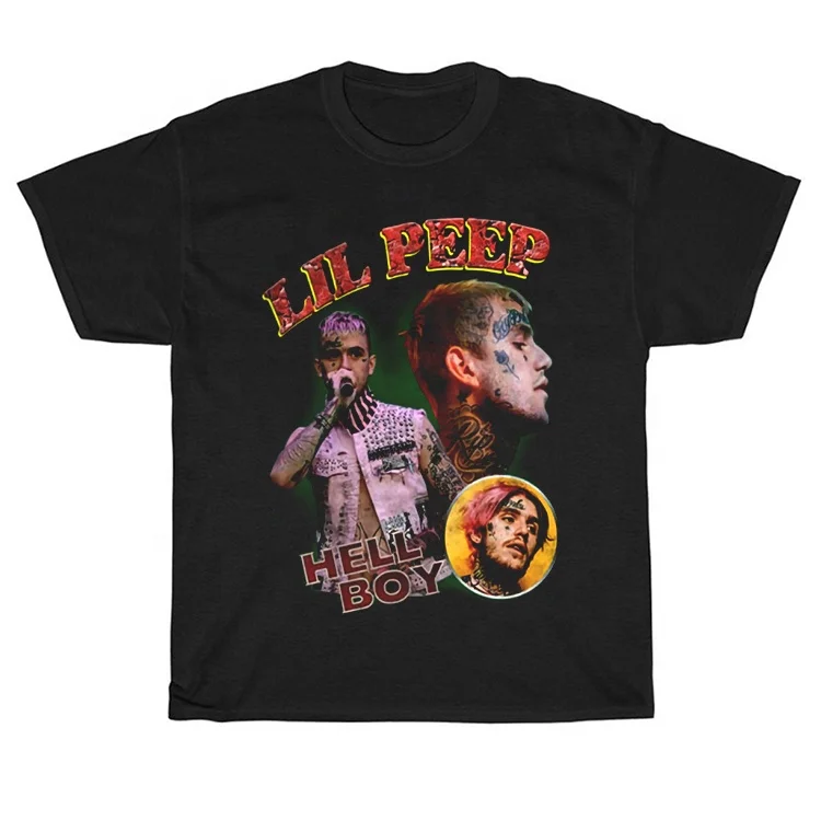 

Wholesale Round Collar Customized Printed Men T-shirt Travis Scott Kanye Lil Peep Hip Hop Plus Size Man's Tshirt, Black white army green yellow purple