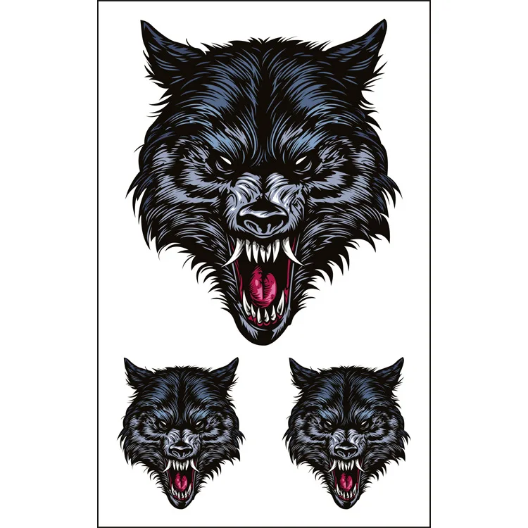 

wholesale temporary tattoos tatuagem sticker for man Animal wolf tattoo temporary