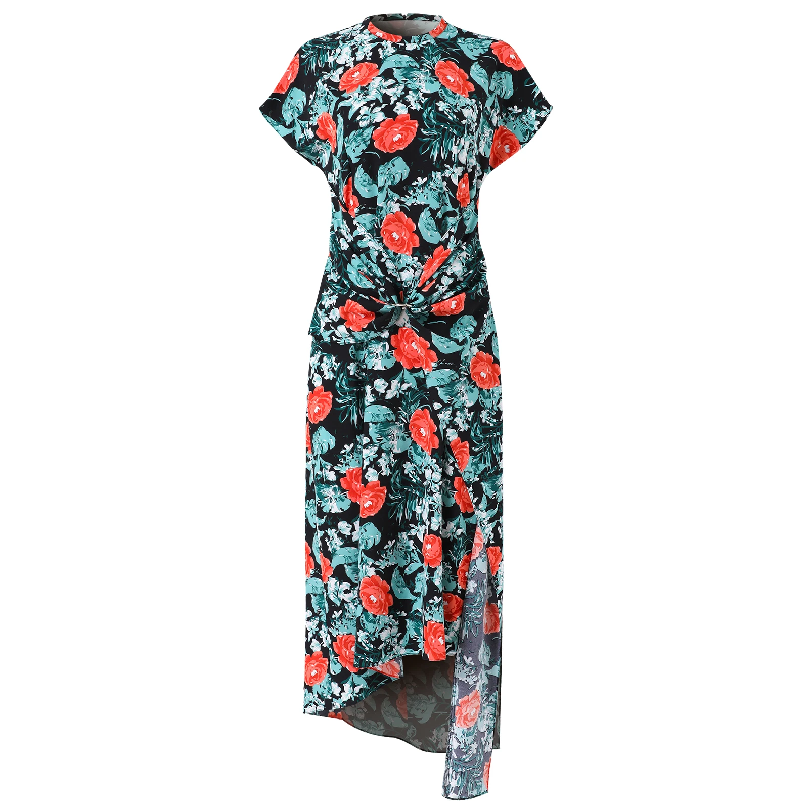 

2021 new arrivals dresses women cotton floral lady elegant frock design 100% cotton floral print vintage dress
