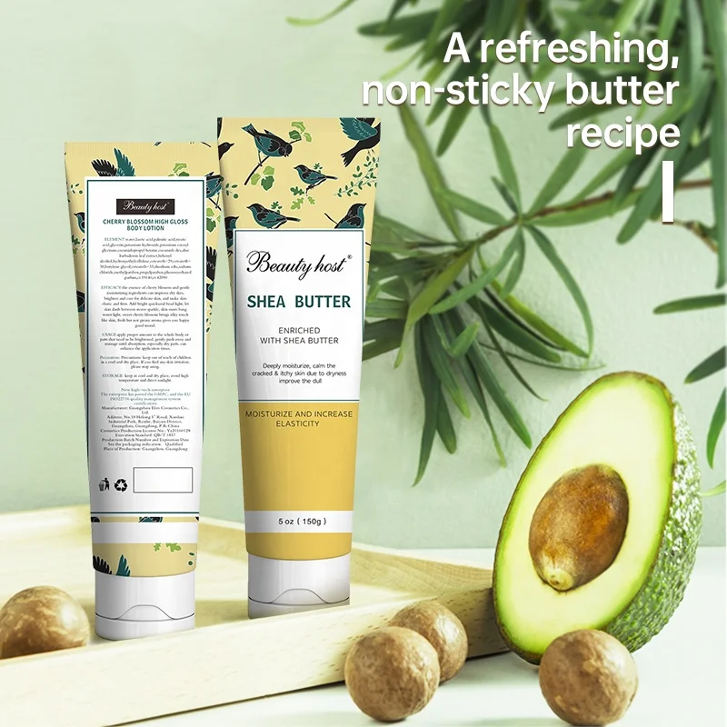 

Factory Wholesale Natural Organic Moisturizing Whitening Skin Care Shea Butter Body Cream Lotion, White