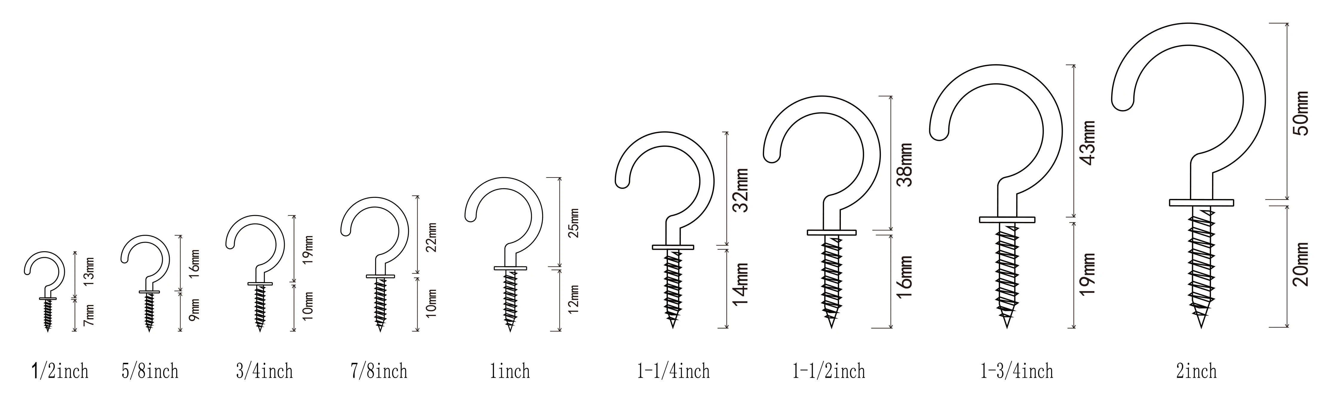 Shanfeng 7/8 Inch Steel Metal Brass Cup Hook Buy Brass Cup Hook,Metal