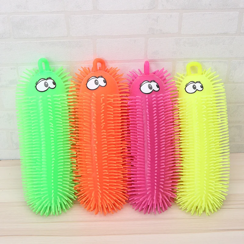 
Hot sale 50cm Large TPR Caterpillar Puffer Fish Toy colorful decompression toy 