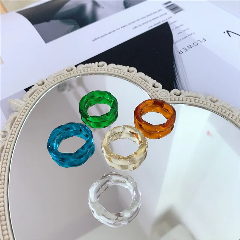 

Glass permeable multi-color transparent ring
