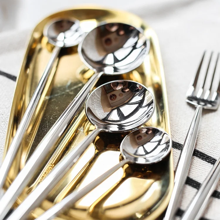 

High mirror polish stainless steel flatware set Wedding cutlery, Silver or customized colors