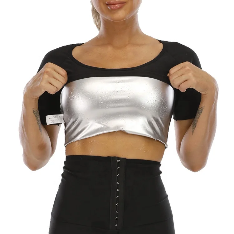 

Custom Logo Yoga Corset Weight Loss Gym Fitness Waist Trainer Suits Women Sweat Sauna Vest with Sleeves