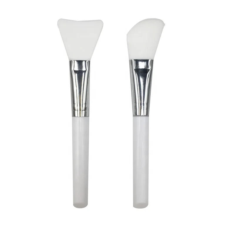 

2pcs New Arrival White Handle Private Label Facial Beauty Tools Applicator Cosmetic Vegan Face Makeup Brushes