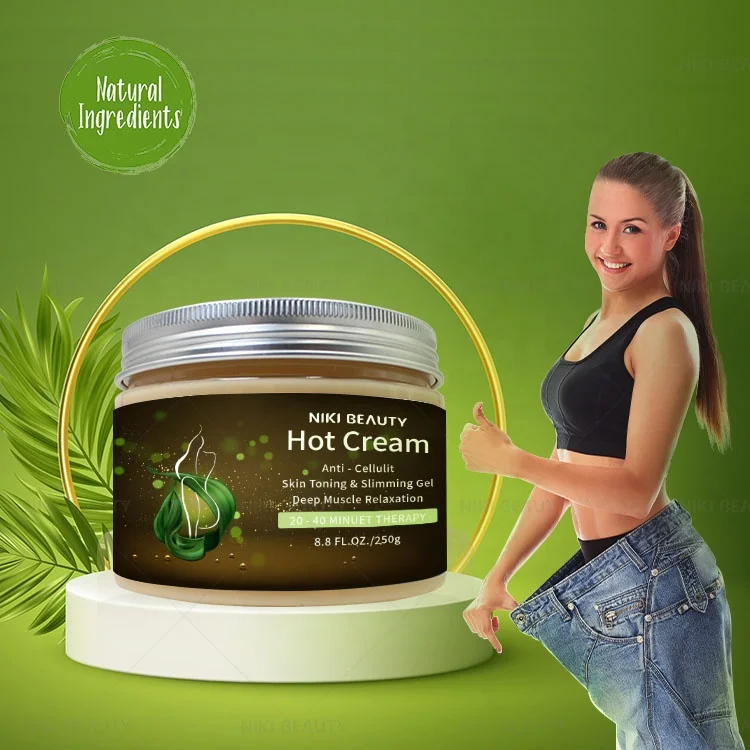 

Private Label Logo Natural Organic Body Tummy Waist Anti Cellulite Weight Loss Fat Burn Sweat Hot Gel Slimming Cream For Women, Orange