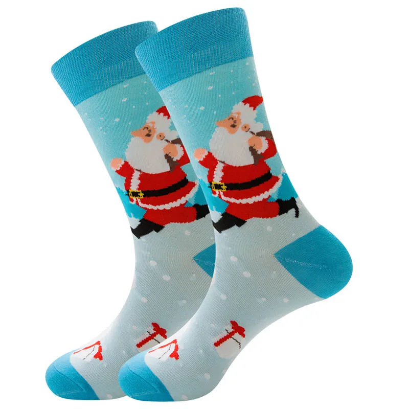 

High quality fashion cartoon pattern ins street style christmas socks for sale christmas men socks box