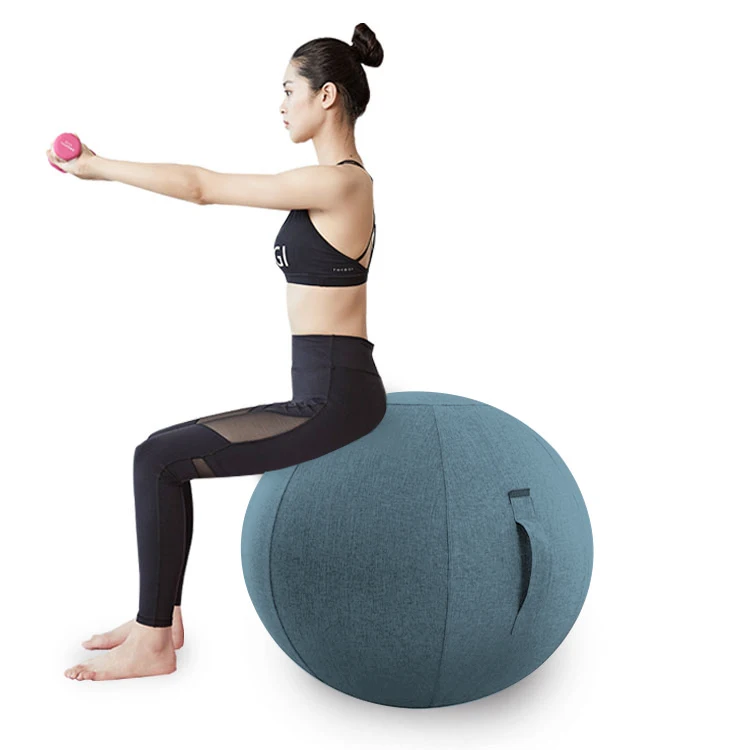 

Wholesale anti-burst pvc gym exercise fitness yoga ball cover with pump handle, Color chart