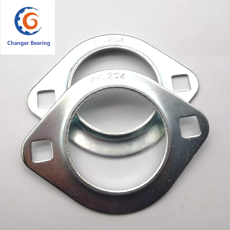 Qty.2 PFL204 Oval 2 Bolt Pressed Steel Bearing Housing for 204 inserts 