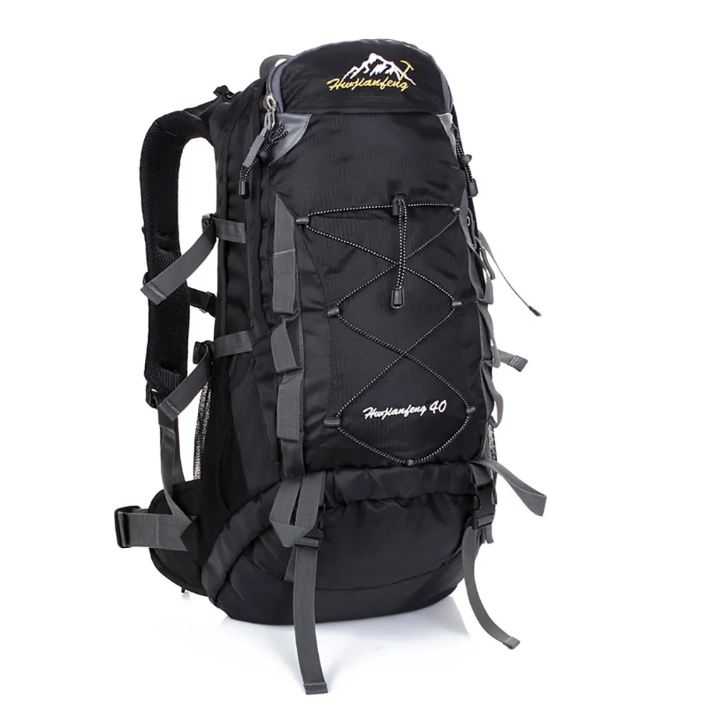 

Large Waterproof Travel Bags Nylon Rucksack Outdoor Sport Backpack with Rain Cover Camping Climbing Trekking Knapsack, Customized