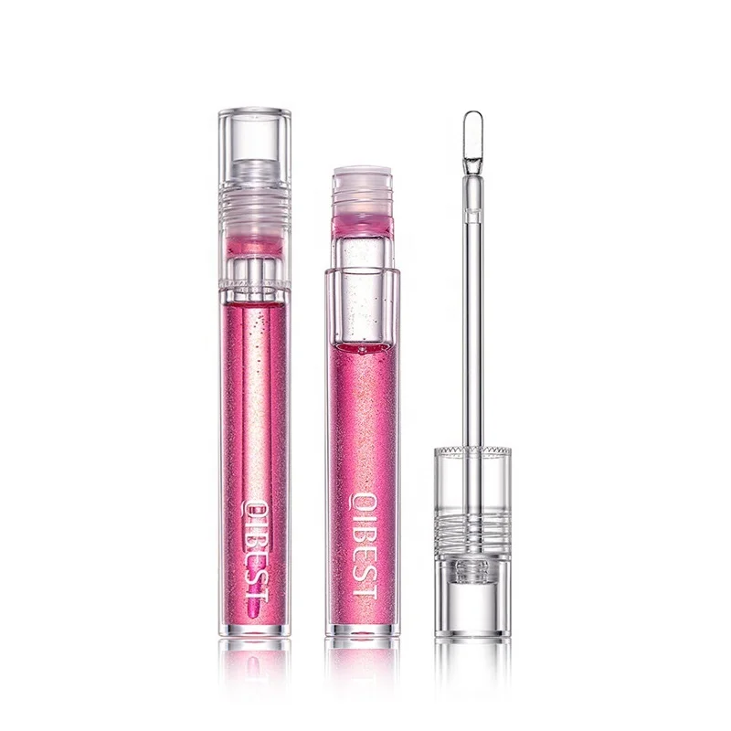 

QIBEST Transparent Lip Gloss Plumping Lip Plumper Shimmer Glossy Moisturizing Lip Tint Mirror Lipgloss Base Natural