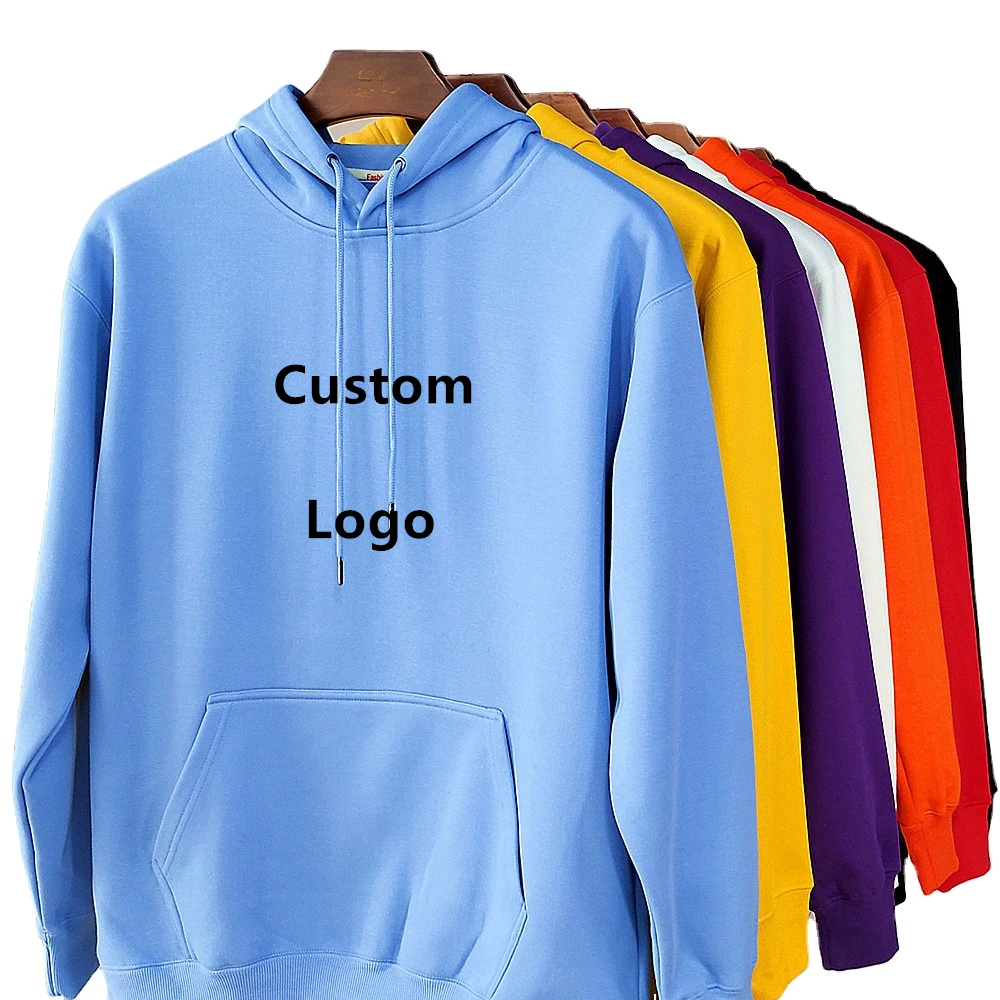 

Wholesale High Quality French Terry Thin 50% Cotton 50% Polyester Unisex Oversize Hoodie Printing Logo Embroidery Custom Hoodies, Accept customized color