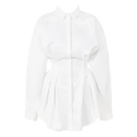 

R30261S new arrival sexy button up plain loose women's shirt dresses