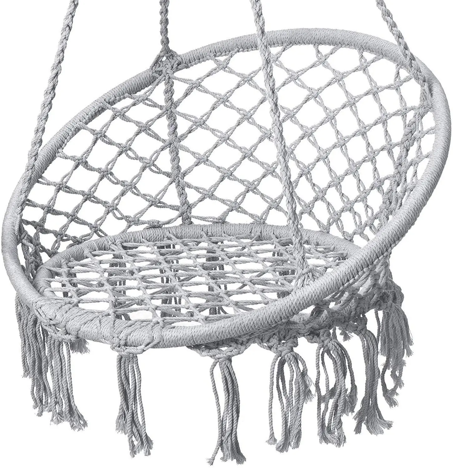 Woqi Hammock Chair  Hot Sell Macrame Swing  Durable Cotton Rope Swing for Bedroom Patio Garden DeckYard Swing Chair